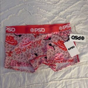 PSD Pink and Red Floral Boxer Briefs